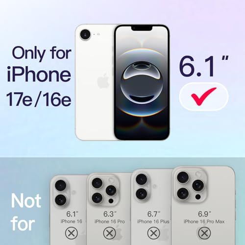 Image of JETech Slim Cover Case for iPhone 17e (2026) / iPhone 16e with Camera Lens Full Protection, Ultra-Thin Lightweight Clear Minimalist Protective Phone Cover, 6.1-Inch Display (Clear)