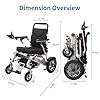 18 Miles Long Travel Range Corse Motility Compact Electric Wheelchair for Adults - Lightweight 60lbs, Foldable Motorized Power Chair for Seniors, 600W Motors, All-Terrain Capability