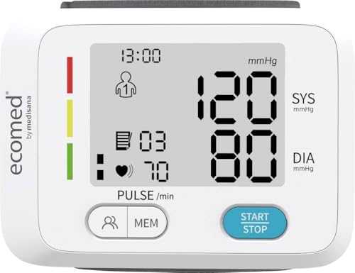 Ecomed BW-83E Handgelenk esfigmomanómetro/medidor de presión arterial 23717
