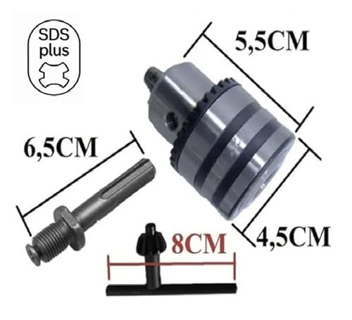 Kit Adaptador 4 Peças Mandril 1/2 SDS Plus Pino Aperto Universal KaQi