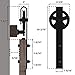 skysen 6.6FT Single Door Sliding Barn Door Hardware Track Kit Black (Big Wheel)