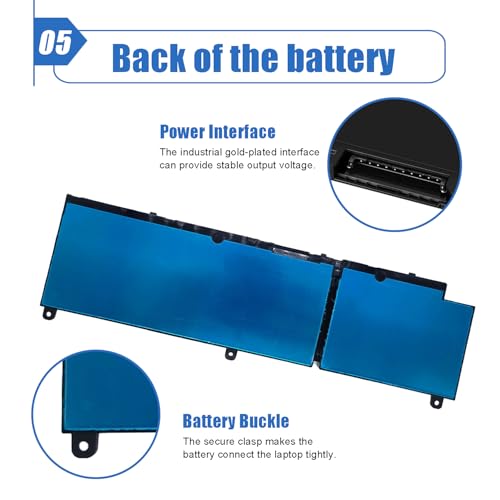 Image of 95Wh PKWVM Laptop Battery Replacement for Dell Precision 7760 7560 7550
