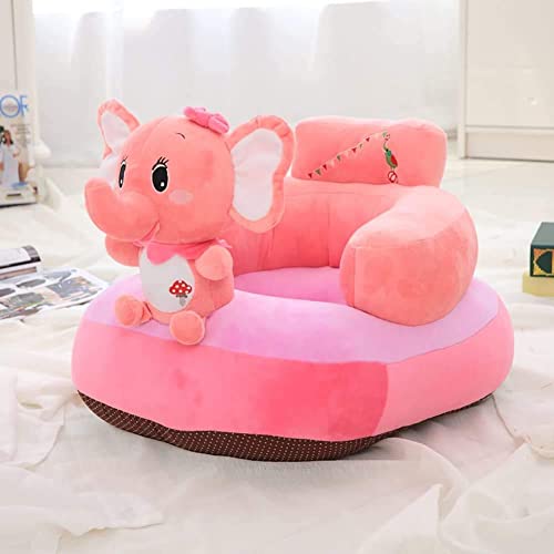 Image of AVS Cute Elephant Design Baby Sofa Seat Plush Cushion Sofa Cum Bed And Soft Rocking Chair Comfort Baby Supporting Seat Soft Plush Cushion And Chair For Kids (Pink),1