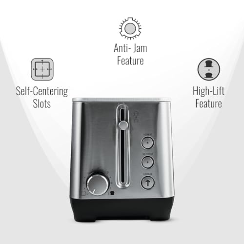 Image of Sujata 1500 W Pop-up 4 Slice Stainless Steel PT12 Toaster | 7 Heating Modes | Cool Touch | Reheat and Defrost Function | High Lift Toast | Extra Wide Toast Slot