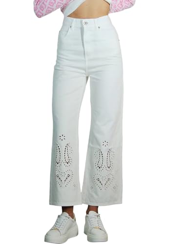 Denny Rose Pantalones 411ND25009, Color blanco., 30