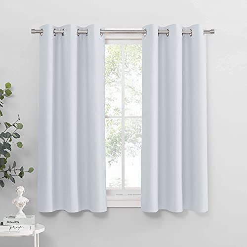 PONY DANCE Room Darkening Curtains - Ring Top Blackout Curtain Panels for Bedroom Window Treatment...