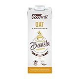 ECOMIL Barista Oat Bio, Leche de Avena Barista Profesional, Bebida Vegetal de Avena, Bebida Vegetal Sabrosa y Cremosa, 1L