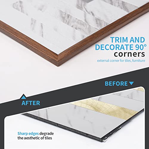 Image of Art3d 20 ft Outside Corner Trim, Peel and Stick for Wall Tile Edge, Cherry | Durable, Waterproof, Strong Adhesive, High Viscosity, Easy to Clean, Ideal for Furniture Decoration, Countertops