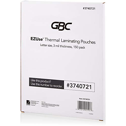 Get Popular Offer GBC Thermal Laminating Sheets / Pouches, Letter Size, 3 Mil, EZUse, 150-Count (3740721)