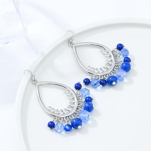 Teardrop Earrings for Women Multi Boho Beaded Dangle Drop Earring3