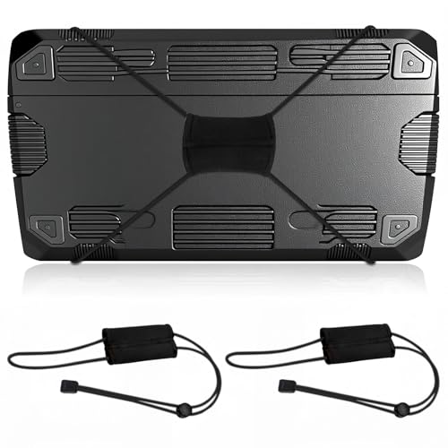 2 Pack Fish Finder Cover Straps – Adjustable Bungee Graph Cover Secure Strap for Travel, Keeps Fishing Graph Screen Covers in Place, Fits Up to 18" - Black