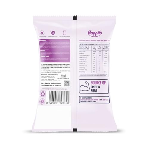 Image of Happilo Premium Super Snack Makhana Cream & Onion 55g (Pack of 3) | Roasted Foxnuts, Phool Makhana | Tasty & Crunchy Snacks