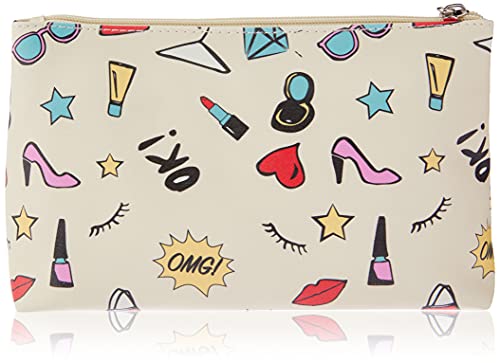 Necessaire, PU, Feminina, Bege