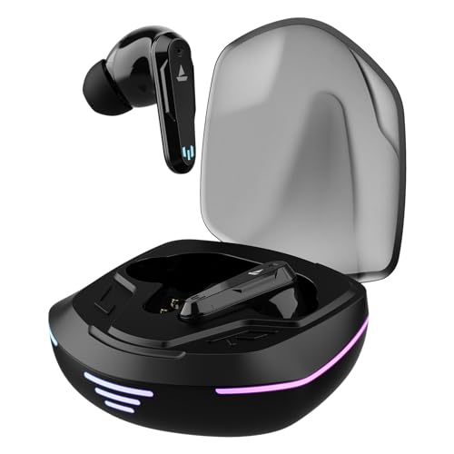 Image of Boat Immortal 181, 40HRS Battery, 4Mics ENx, 40ms Low Latency, RGB Led Lights, Fast Charge, IWP Tech, v5.3 Bluetooth Earbuds, TWS Ear Buds Wireless Earphones with mic, Gaming Earbuds (Black Sabre)