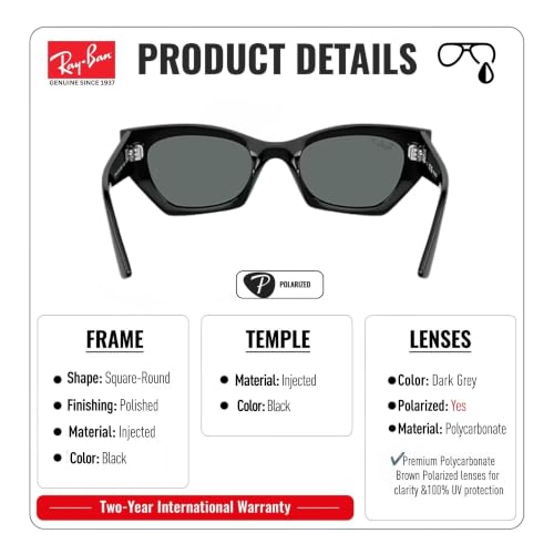 Image of Ray-Ban RB4430 ZENA BIO-BASED Shape Sunglasses with Official Eyewear Kit