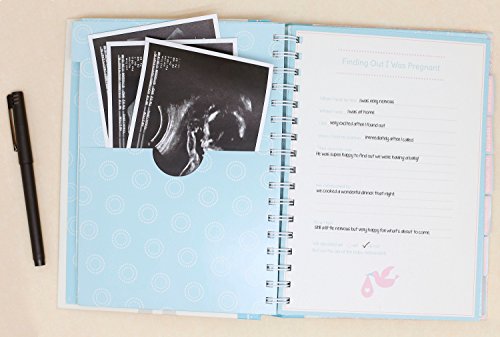 Pearhead 35002 - Pregnancy Journal, Schwangerschaftsalbum und -tagebuch für Aufbewahrung von Erinnerungen, Fotos und Ultraschallbilder (Englisch)