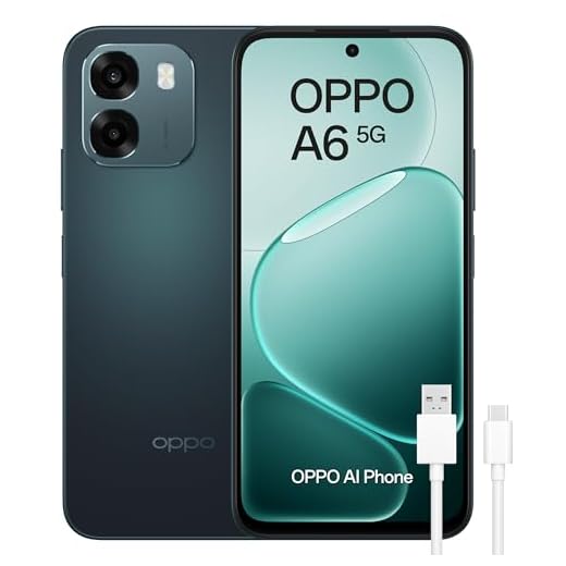 OPPO A6 5G - Smartphone Libre con IA, 6GB RAM+256GB, Batería 6500 mAh, Carga Rápida 45W, Pantalla LCD HD+ 120Hz, IP69, Cámara 50MP AI, Dual SIM, Versión Española - Negro