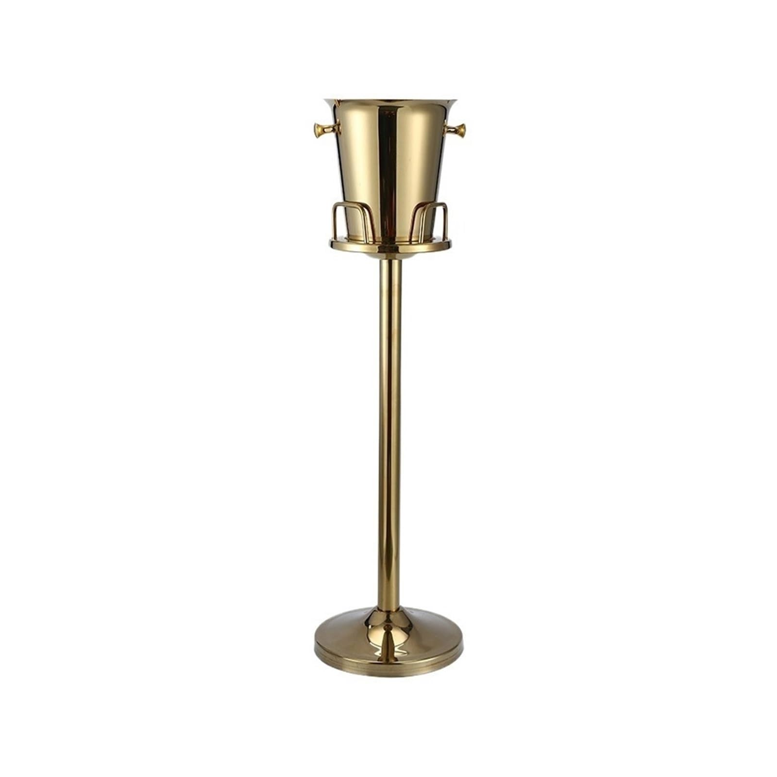 Lijiaxiuyc-101 ice bucket Ice Bucket With Stand Stainless Steel Cube Container For Wine, Champagne Or Beer Bottles champagne bucket(Gold)