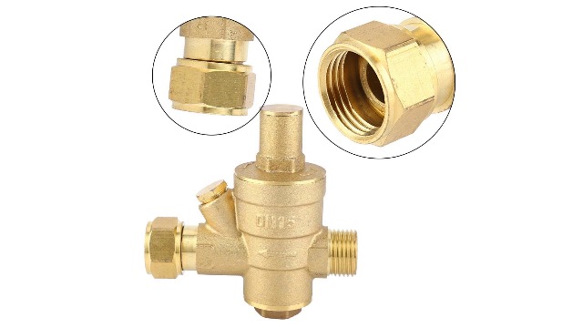 Réducteur De Pression D'Eau DN15 En Laiton - Valve 1/2" Réglable Pour Régulateur Pression Robinet, Purificateur Et Chauffage