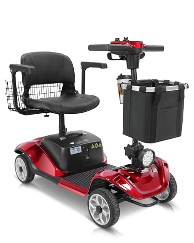 Image of Mobility Scooter,330lbs Capacity,4 Wheel Mobility Scooters for Seniors /Adults with 18 Miles 350W 330LBS Capacity,Detachable Lithium Battery, Adjustable Seat,Shock Absorber