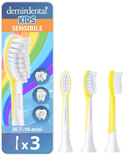demirdental testine per Philips Sonicare Kids testina per bambini, per i primi denti permanenti, bambini da 7 a 10 anni,...
