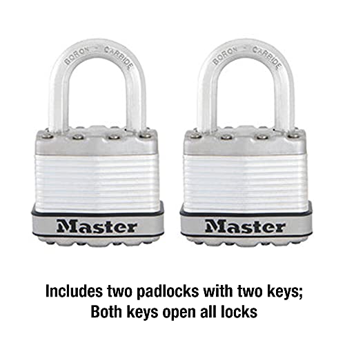 Image of Master Lock M1XT Magnum Heavy Duty Padlock with Key, 2 Pack Keyed-Alike