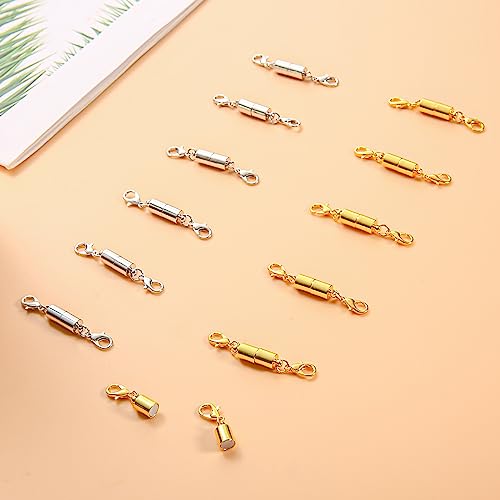 WLLHYF 12pcs Gold Color and Silver Color Magnetic Lobster Clasp for Jewelry Locking Clasps and Closures Bracelet Lobster Clasp DIY Necklace Bracelet Crafts Supplies - Image 3