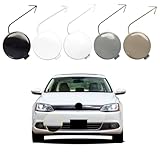 Goholy Car Front Bumper Tow Hook Cover Compatible with Volkswagen VW Jetta 2011 2012 2013 2014 Trailer Cover Cap 5C6807241 5C6807241B Towing Eye Cap Candy White