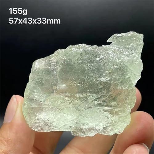 Fluorita natural de 155g: piedra de cristal para regalo del hogar y collar con soporte 3