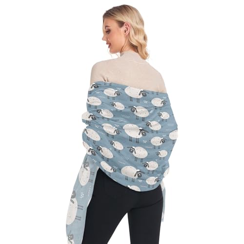 Sheeps Scarfs for Women Winter Fall Fashion Long Shawl Cozy Soft Large Scarf and Wrap, Head Scarf4