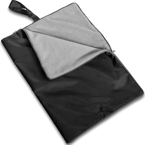 【Amazon.co.jp限定】 レインコート 収納袋 大きめ 40×30cm 吸水...