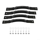 Mango de repuesto para kayaks y canoas con correa de nailon y agarre de goma, adecuado para equipaje y tablas de surf, proporciona un agarre seguro y cómodo (4 piezas)