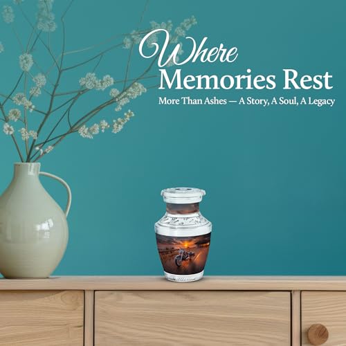 Image of Bike Urn Unique Urns for Human Ashes 3 Inch 2 Qty | Decorative Urn for Male & Female Keepsake for Ashes