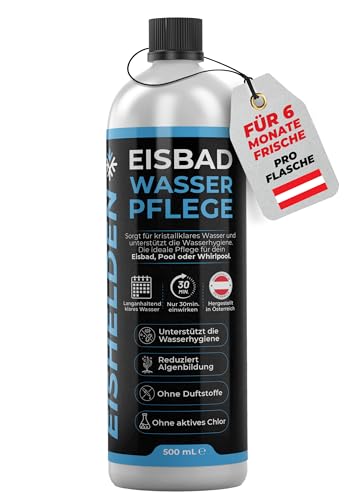 Eishelden Eisbad Wasserpflege – Für klares & hygienisch gepflegtes Wasser, ideal für Eistonne, Pools & Planschbecken, langanhaltende Frische mit nur Einer Tube (bis 6 Monate) Eisbaden Zubehör