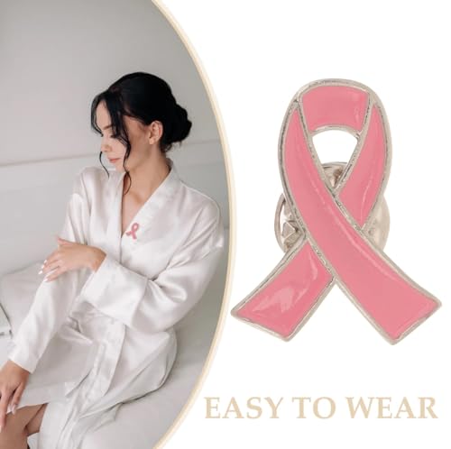 Cinta rosa insignia pin de conciencia para chalecos y camisas en marchas 6