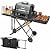 BBQMall Portable Outdoor Grill Table Cart for Ninja Woodfire Outdoor Grill(OG700 OG800 OG900 Series), 51in Large Space, Folding Camping Tailgating Table for Blackstone Griddle/Onni Pizza Oven,2 Wheels