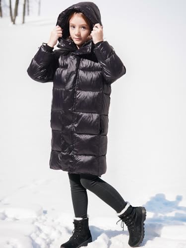 VANGULL Girls Long Mid-Weight Hooded Puffer Jacket2