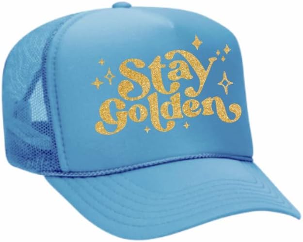 Stay Golden Glitter Trucker Hat