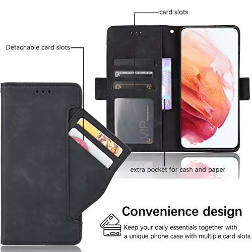 TANSKE Capa Capinha Carteira para Xiaomi Poco X3 Pro/Poco X3 NFC, [5 Slot de cartão] Couro PU Premiu