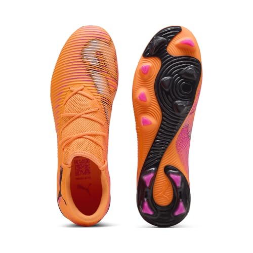 PUMA Erwachsene Future 8 Match FG/AG Low Fußballschuhe 40.5, Heat Fire Black Ravish Orange Pink – Ansicht 5