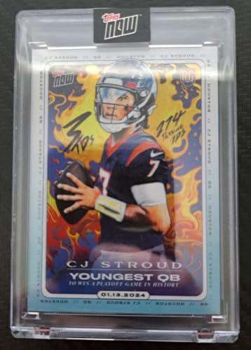 CJ STROUD RC 2023 Topps NOW ROOKIE #2 Texans Limited Edition Youngest to Win Playoff Game NM+-MT+ Football