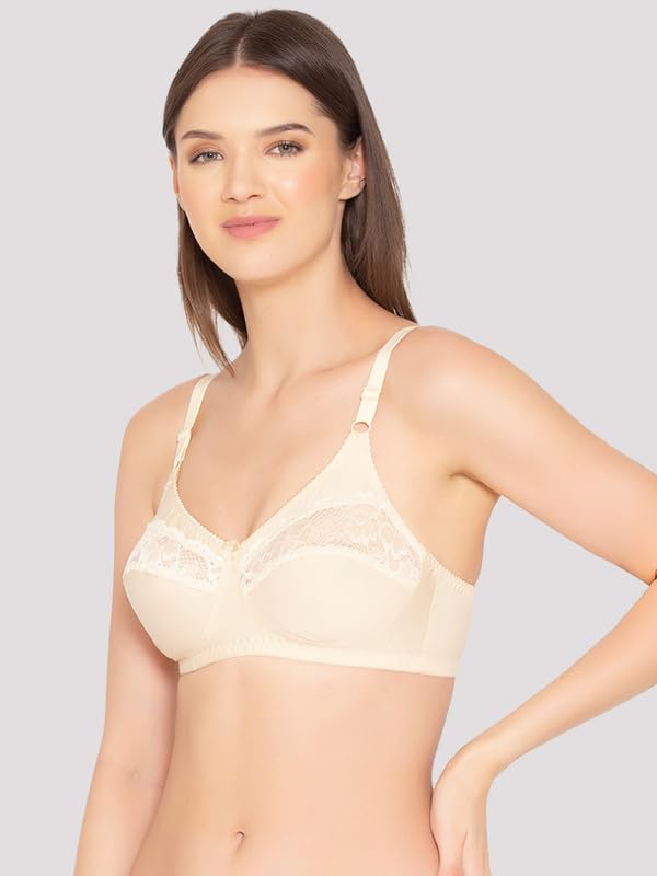 Image of Groversons Paris Beauty Women's Cotton, Full Coverage, Non-Padded, Non-Wired Bra (BR001)