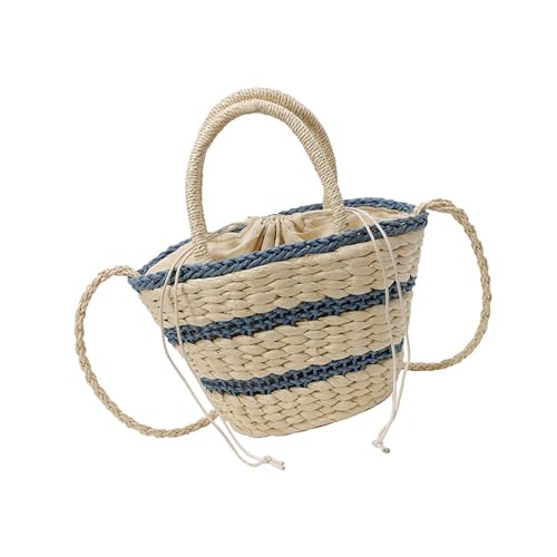 Sac seau en paille résistant avec bandoulière pour sécuriser vos affaires