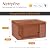NettyPro Rectangular Fire Pit Table Cover, Waterproof 600D Heavy Duty Outdoor Patio Rectangle Firepit Cover, 48L x 28W x 24H inch, Brown
