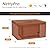 NettyPro Rectangular Fire Pit Table Cover, Waterproof 600D Heavy Duty Outdoor Patio Rectangle Firepit Cover, 48L x 28W x 24H inch, Brown