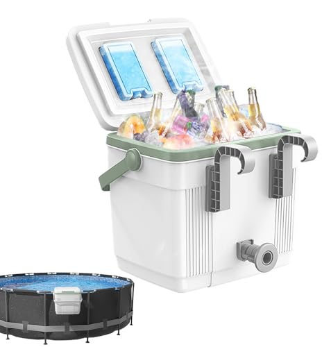 22 Liter kühlbox, Poolkühler inkl. Kühlakkus, XL isolierter hängender Kühlbox für Intex, Bestway Pools, hält EIS 72 Stunden kühlung, Thermobox, kühlbox für Poolbereich | Outdoor | Camping | Auto 22 Liter kühlbox, Poolkühler inkl. Kühlakkus, XL isolierter hängender Kühlbox für Intex, Bestway Pools, hält EIS 72 Stunden kühlung, Thermobox, kühlbox für Poolbereich | Outdoor | Camping | Auto