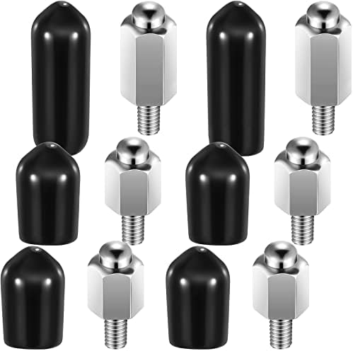 Hotop 12 Pcs Extra Contact Points Replacement Part for Dog Training Collars Pet Shock Collar Replacement Prongs with Conductive Rubber Caps for Dog Training Collar Replacement Parts (6 Pairs)