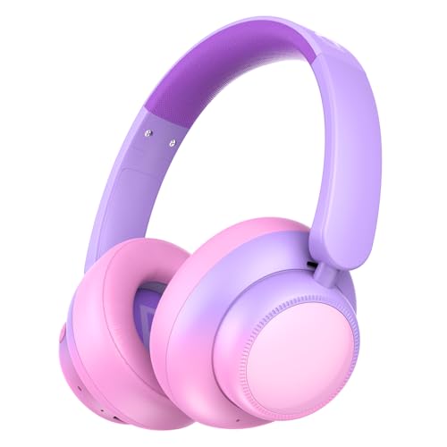 Candy Bila Active Kids Noise Cancelling Headphones, 60H Play Time Kids Bluetooth Headphones, Volume...