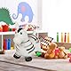 Relaxdays Hüpftier Zebra, Springtier, bis 50 kg, BPA frei, Kinder ab 3 Jahre, inklusive Luftpumpe, Hopser, schwarz/weiß