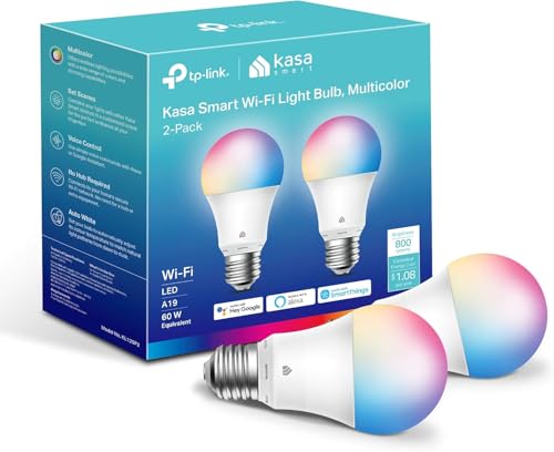 Kasa Smart Light Bulbs, Full Color Changing Dimmable Smart WiFi